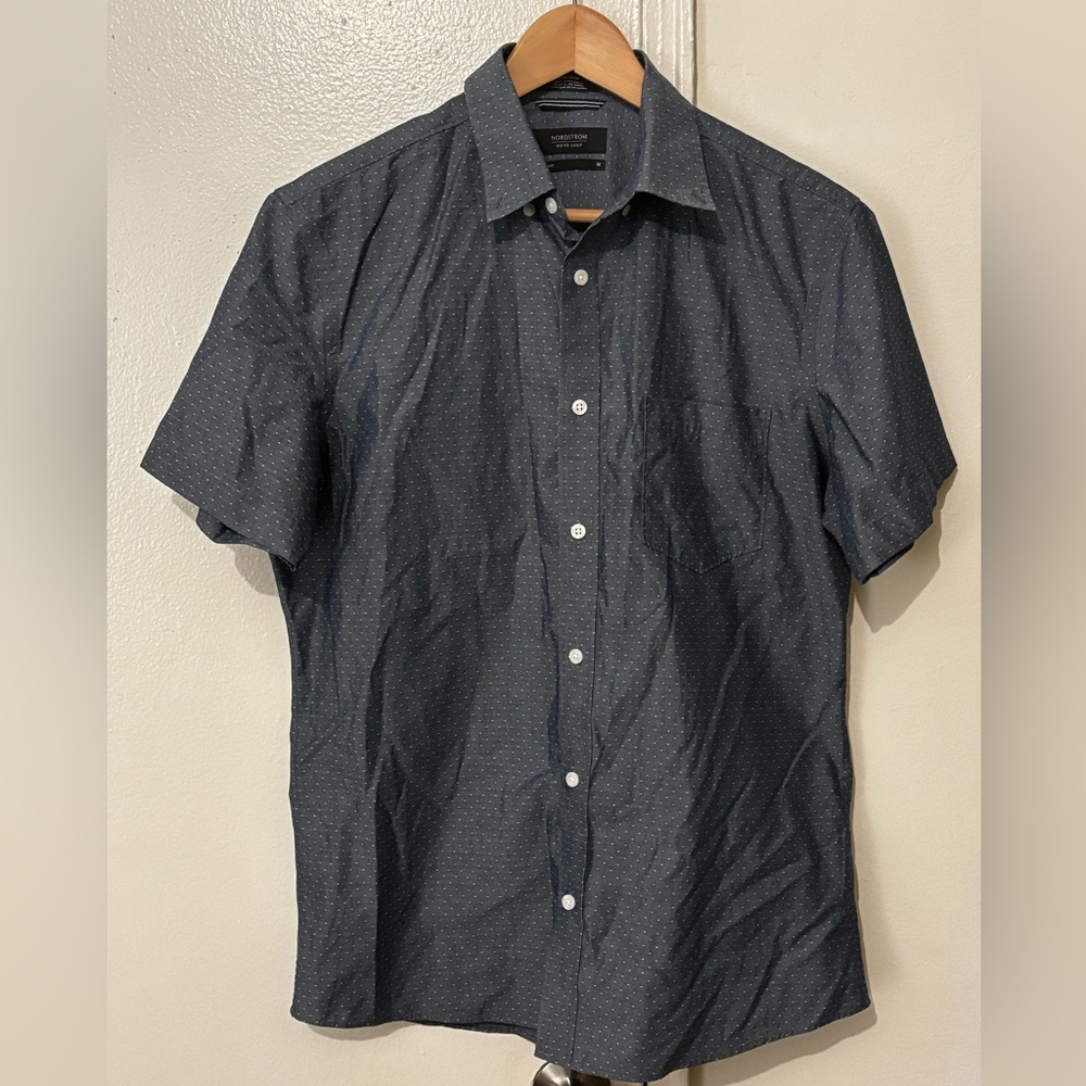 Nordstrom Men's Shop Navy Dot Shirt